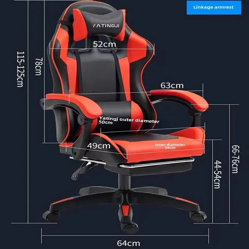 Gaming Gaming Chair Ergonomic Comfortable Leather Gaming Chair Reclining Lifting High Back Rotating Racing Gaming Chair